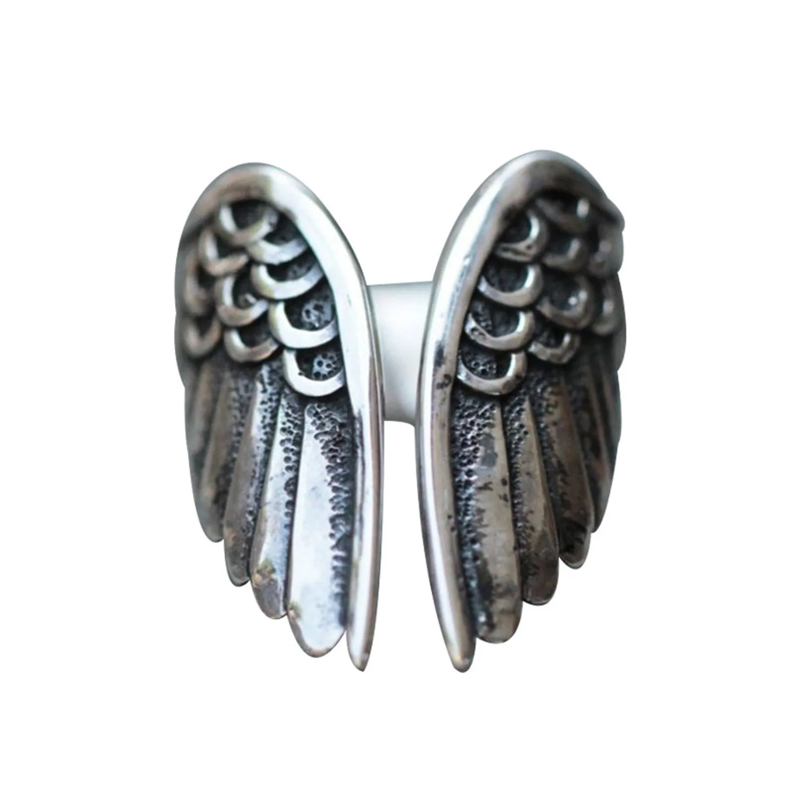 

Hot Angel Wings Ring Silver Statement Ring Boho Jewelry Angel Wing Jewelry Stackable Retro Ring Adjutable DO2