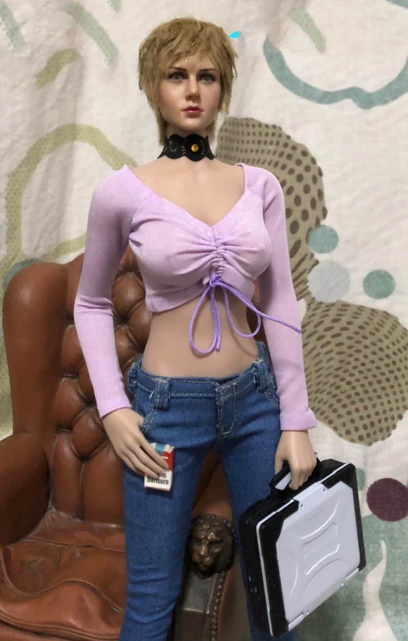 Женская футболка с длинным рукавом в масштабе 1/6 4 цвета|Игровые фигурки и