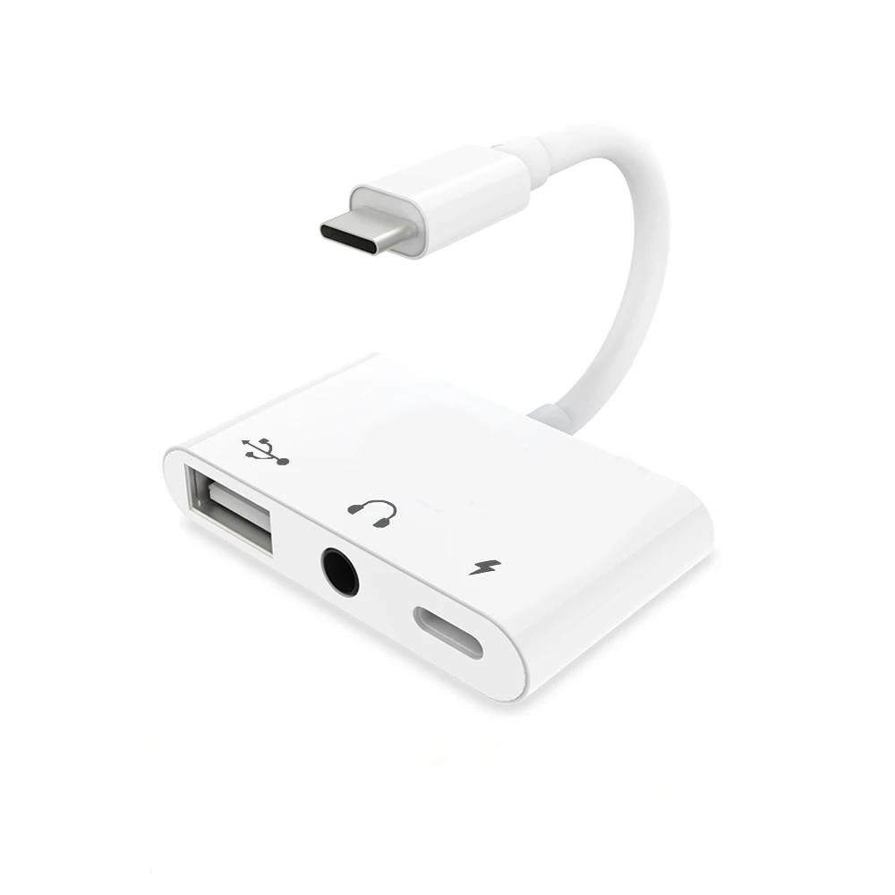 Адаптер Anytrox USB C OTG с разъемом Aux 3 5 мм и портом быстрой зарядки PD совместимый Samsung
