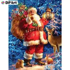 Алмазная 5D Вышивка Дед Мороз, картина с квадратнымикруглыми стразами, подарок на Рождество, M176