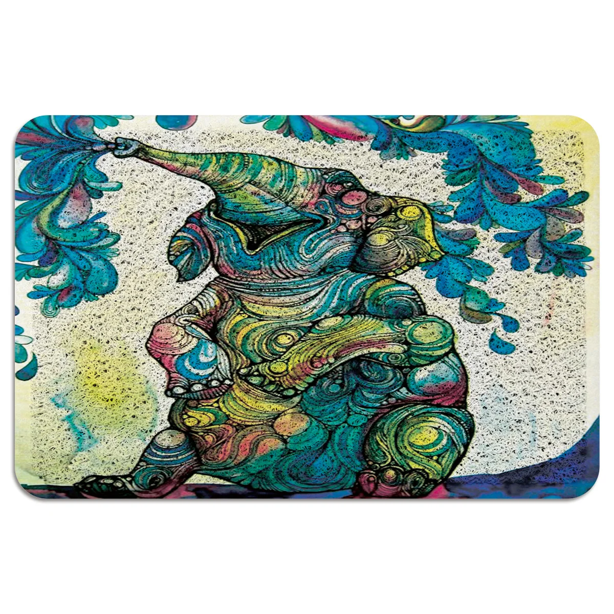 Африканский индийский слон ПВХ коврик для дома на петлях не скользит