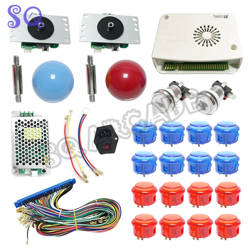 

Новый Pandora Saga 14 Wi-Fi 4800 в 1 120 3D видео для игры jamma Аркада печатной платы с Съемный джойстик светодиодный Кнопка комплект