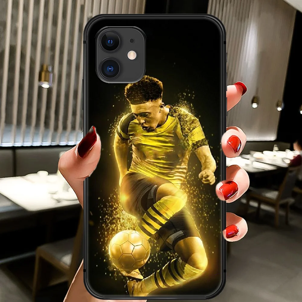 

Jadon Sancho Soccer Stars Phone Case Cover Hull For IPhone 5 5s se 2 6 6s 7 8 12 Mini Plus X XS XR 11 PRO MAX black Bumper 3D