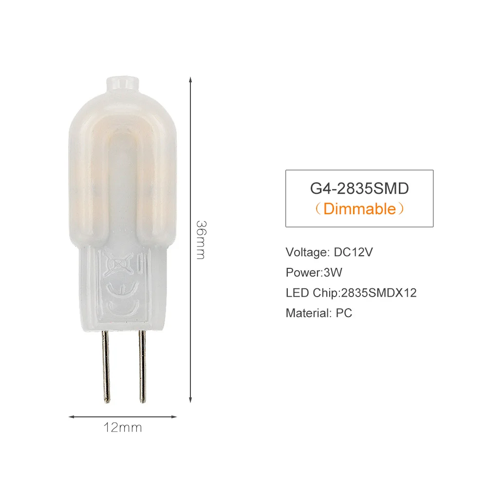 T5 Мини G4 светодиодный лампы 3W 5W 6W DC12V 3014 2835 5730 SMD COB светильник лампы заменить галогенные G4 лампы - Испускаемый цвет: T5