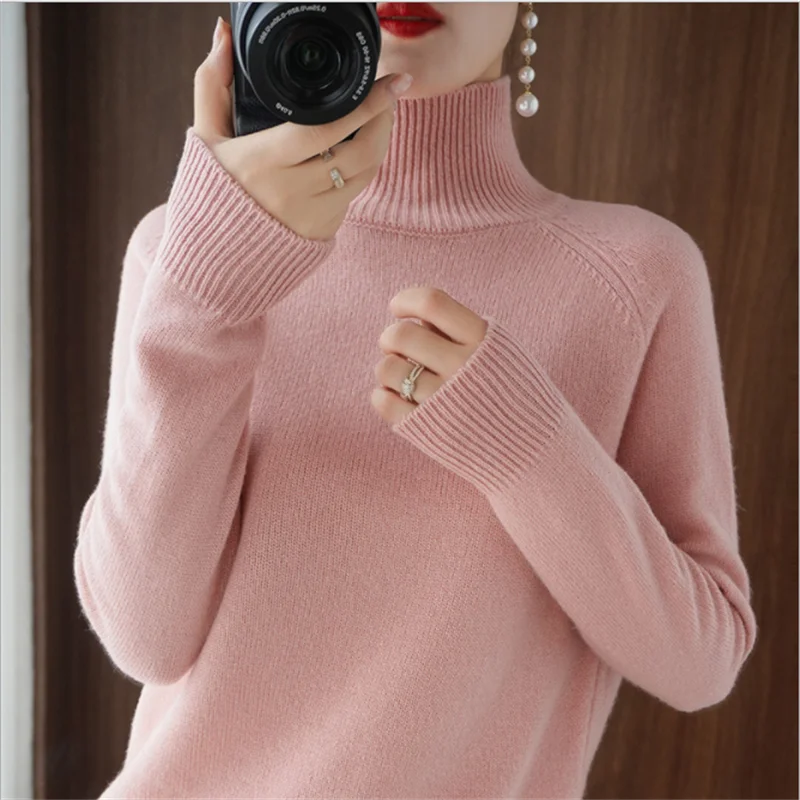 Кашемировый свитер-водолазка женский зимний кашемировый джемпер вязаный