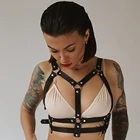 БДСМ кожаное нижнее белье бюстгальтер подвязки пояс бондаж сексуальные женские ремни для тела клетка скульптурные подвязки женское нижнее белье