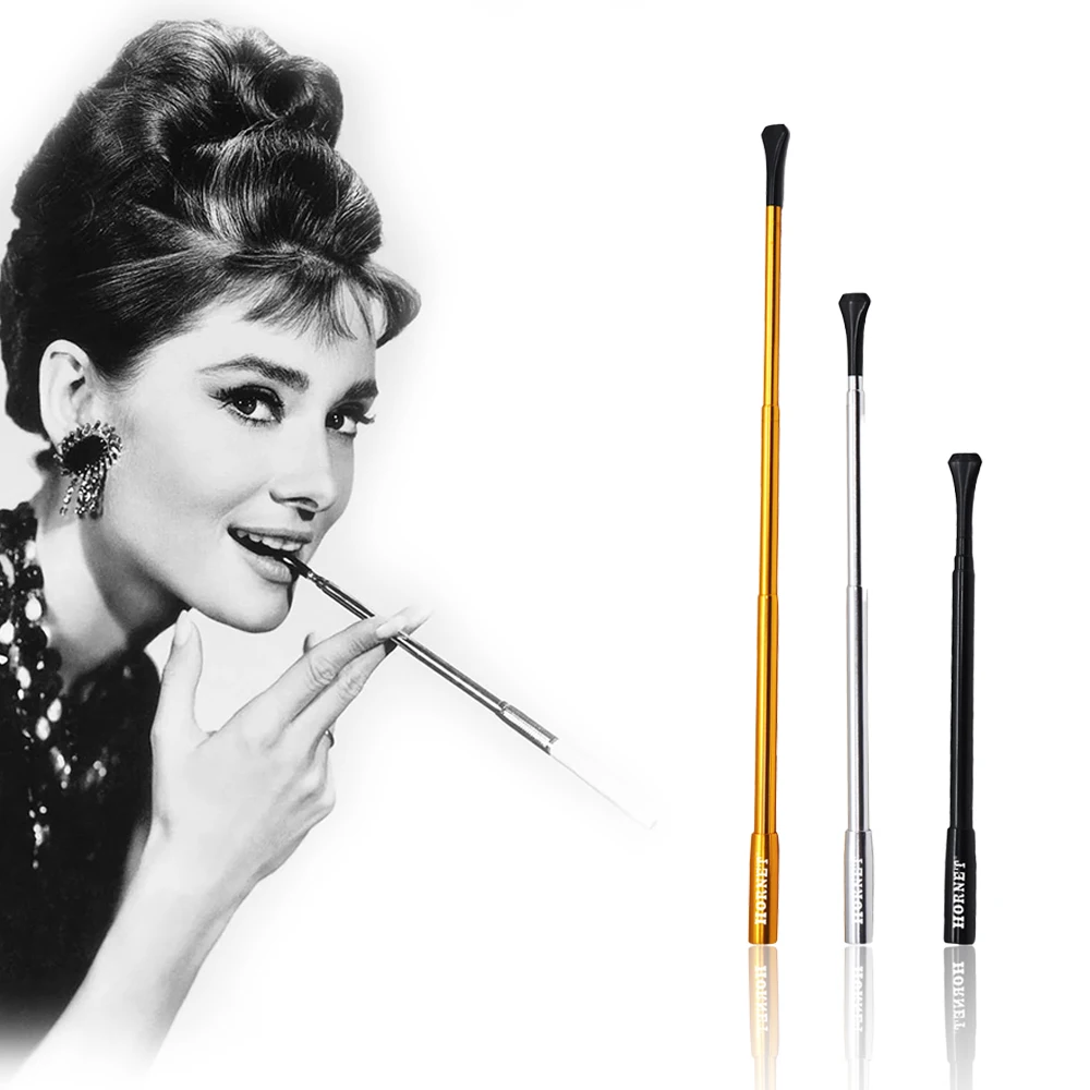 Женская Серия выдвижной винтажный держатель для сигарет металлическая