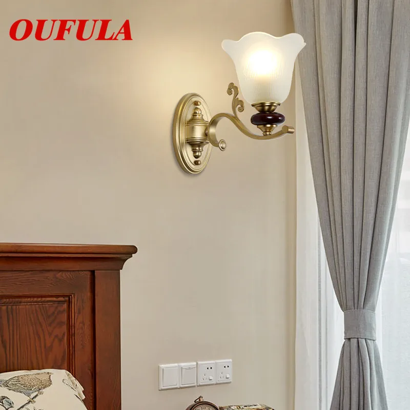 

OULALA Indoor Wall Lamps Fixture Copper Modern LED Sconce Contemporary Creative Decorative For Home Foyer Corridor Bedroom