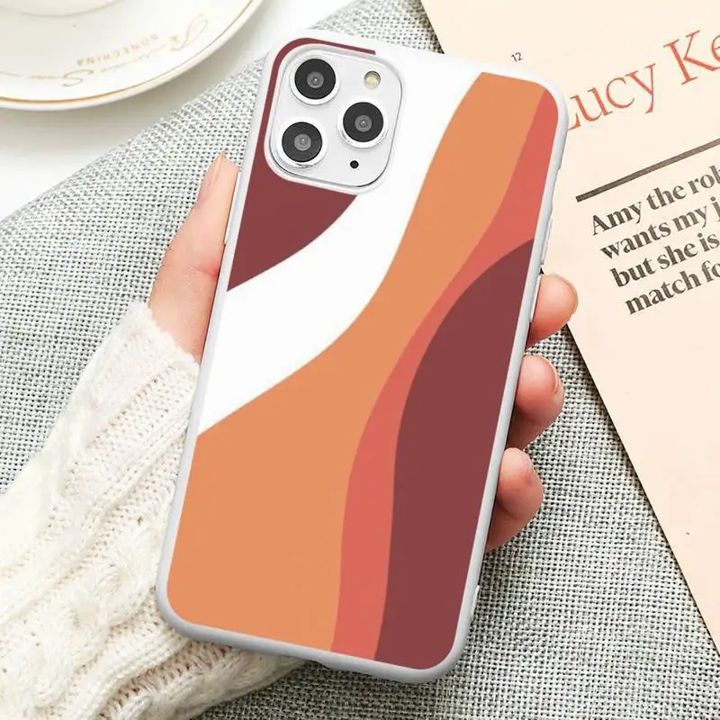 

Stitching color contrast simple art Phone Case Candy Color for iPhone 11 12 mini pro XS MAX 8 7 6 6S Plus X 5S SE 2020 XR