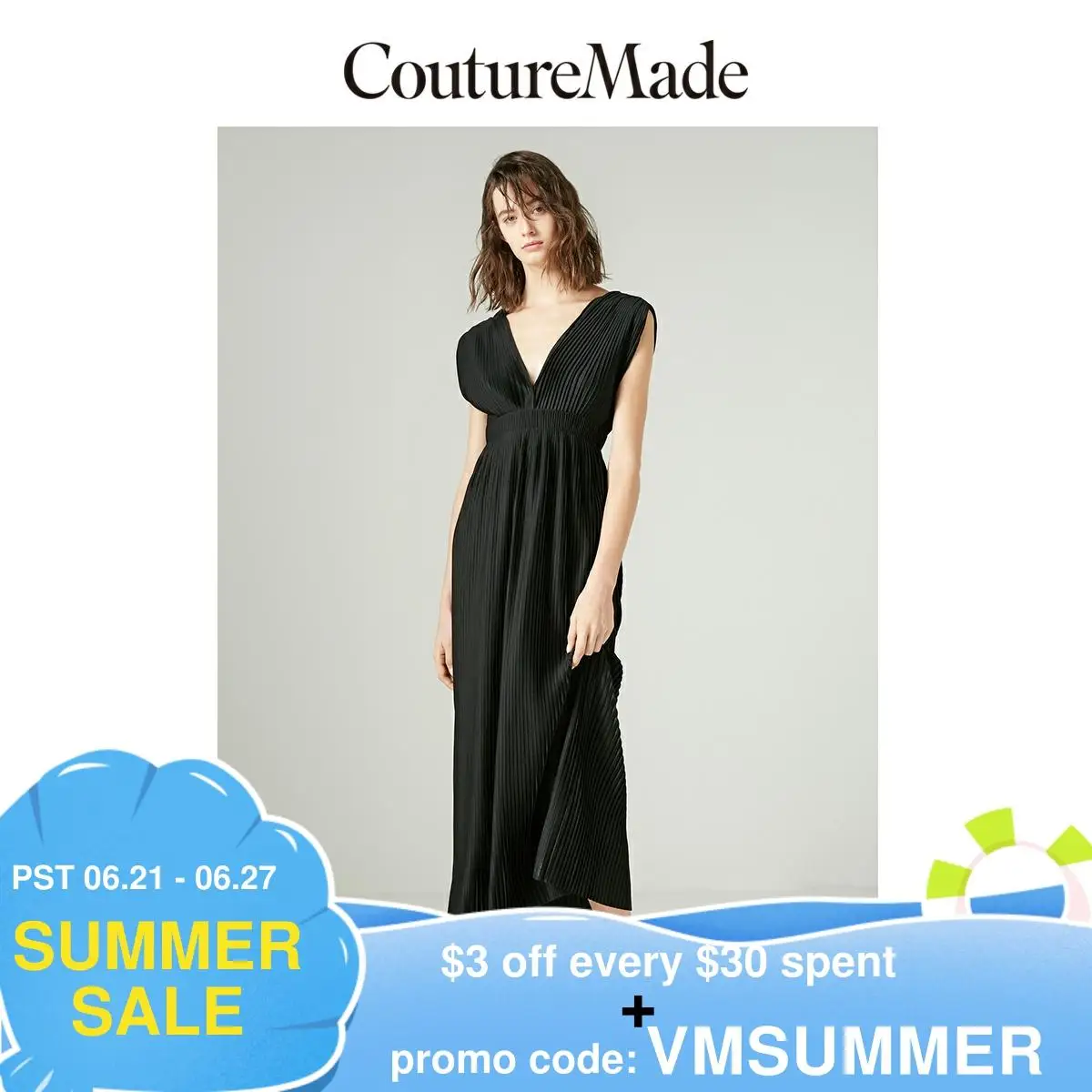 платье летнее женское Женские Плиссированные Вечерние платья с v образным