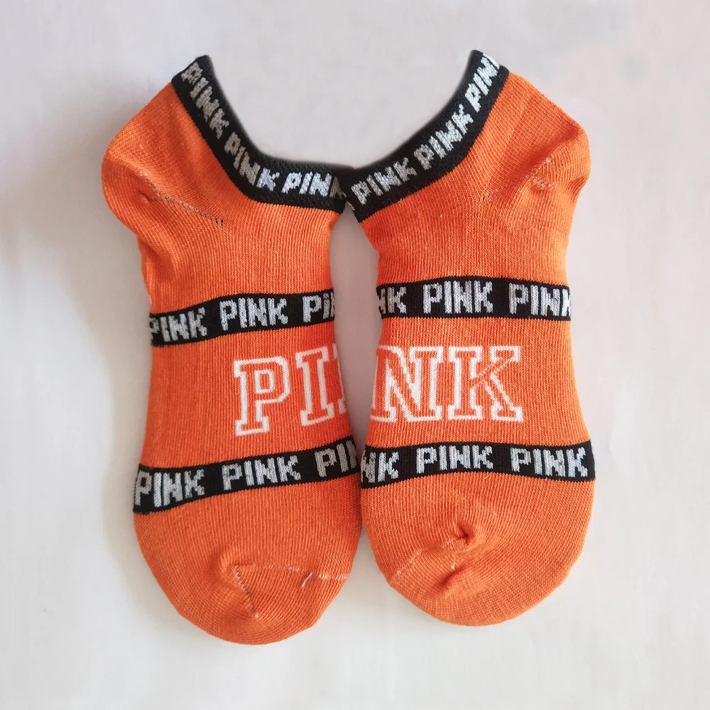 

Hot Motion Socks Pink Socks New Unisex Cotton Mix Random Harajuku Creative Happy Casual Sports Short Ankle Pink Letters Socks