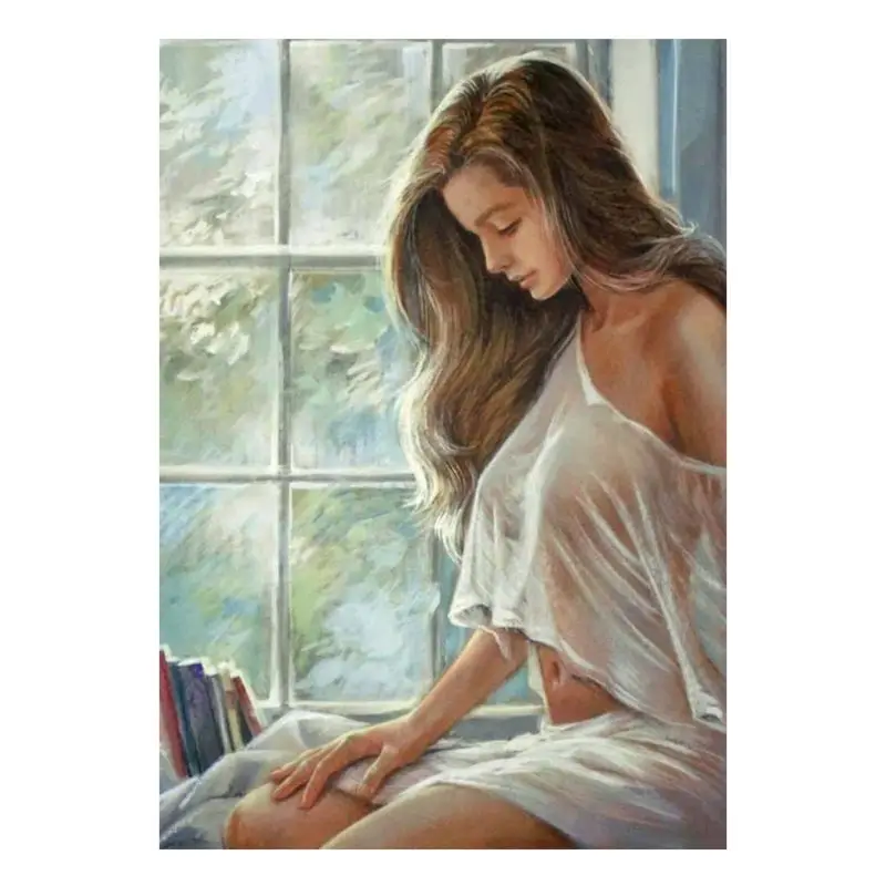 

Sexy Girl Digital Oil Painting By Numbers Canvas Wall Picture DIY Hand Painted Home Decor for Adults Beginner