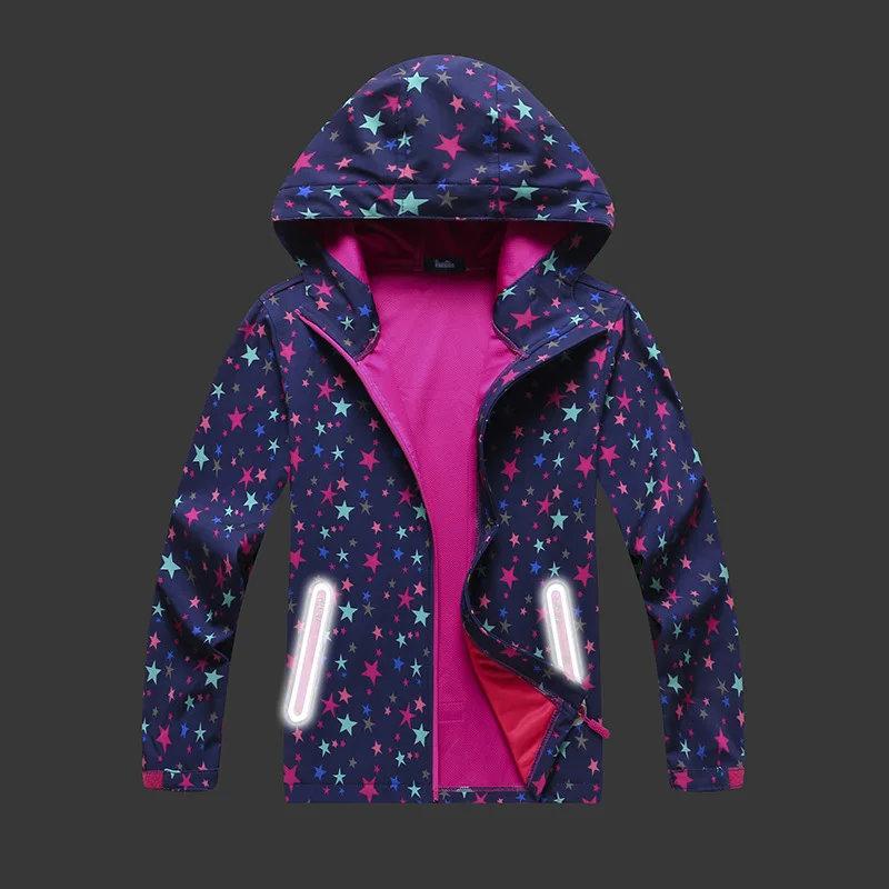 Kids Fleece Waterproof Jackets Baby Girl Winter Warm Children Hiking Softshell Windbreaker Coat Outdoor Camping Training Clothes