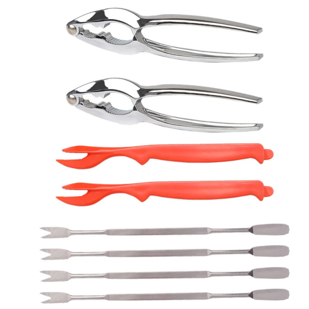 

1 Set 8Pcs Crab Crackers Forks Picks Set Seafood Tools (Assorted Color)