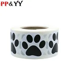 Наклейки с принтом в виде черной лапы, 100-500 шт.