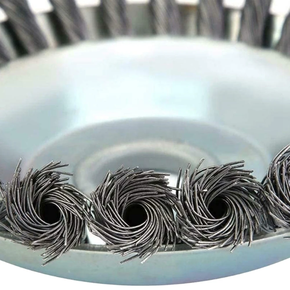 

Grass Trimmer Cutter Head with Cone Knotted Wire, Metal Lawn Mower Weeding Tray for Brush Cutter Attachment