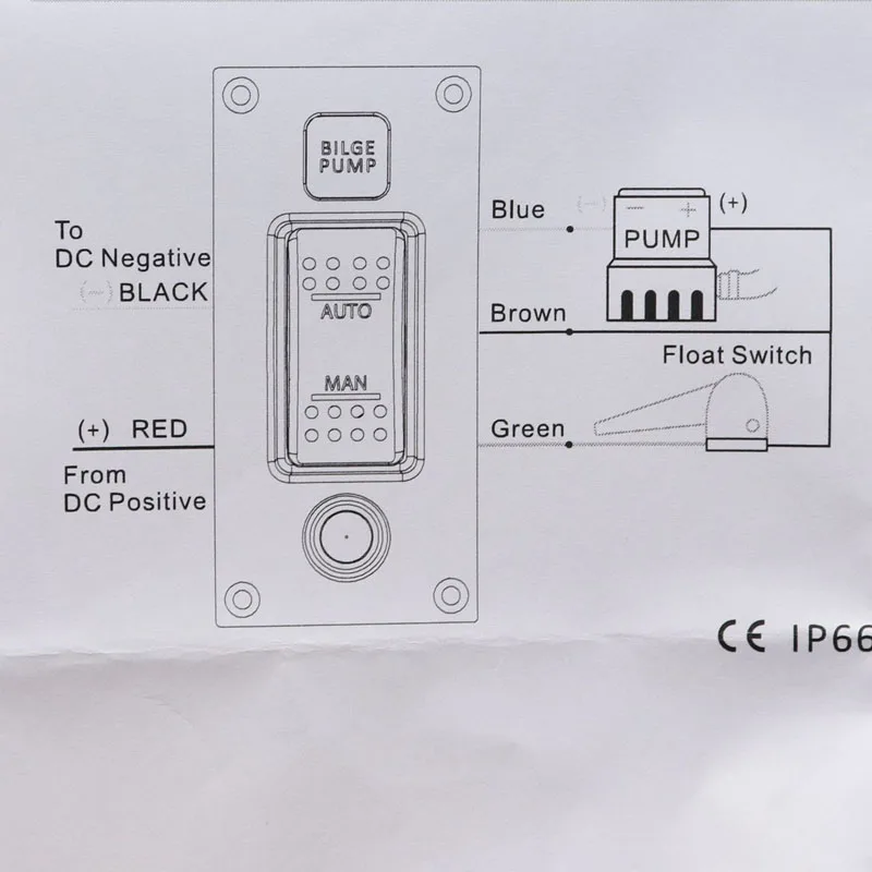 

High Quality LED Rocker Bilge Pump Switch Alarm Waterproof Deck Cleaning Control Switch Panel