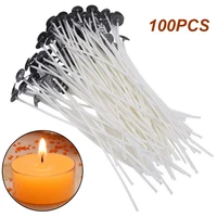 100pcs cotton candle wicks smokeless wax pure cotton core diy candle making pre waxed wicks christmas candle gift party supplies