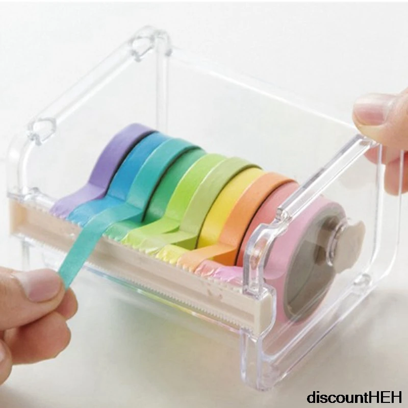 

Stationery Masking Tape Cutter Washi Tape Storage Organizer Cutter Office Tape Dispenser Student Office Supplies