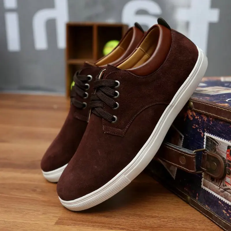 Brand Men Shoes Casual Suede Leather Fashion Black Blue Brown Flat for BIG SIZE 49 Drop Shipping A56-97 | Обувь