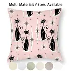 Чехол-наволочка из хлопка и льна в стиле ретро