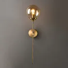 Современная стеклянная настенная лампа, Креативные Круглые Светильники В скандинавском стиле, прикроватное украшение для дома, спальни, кухни