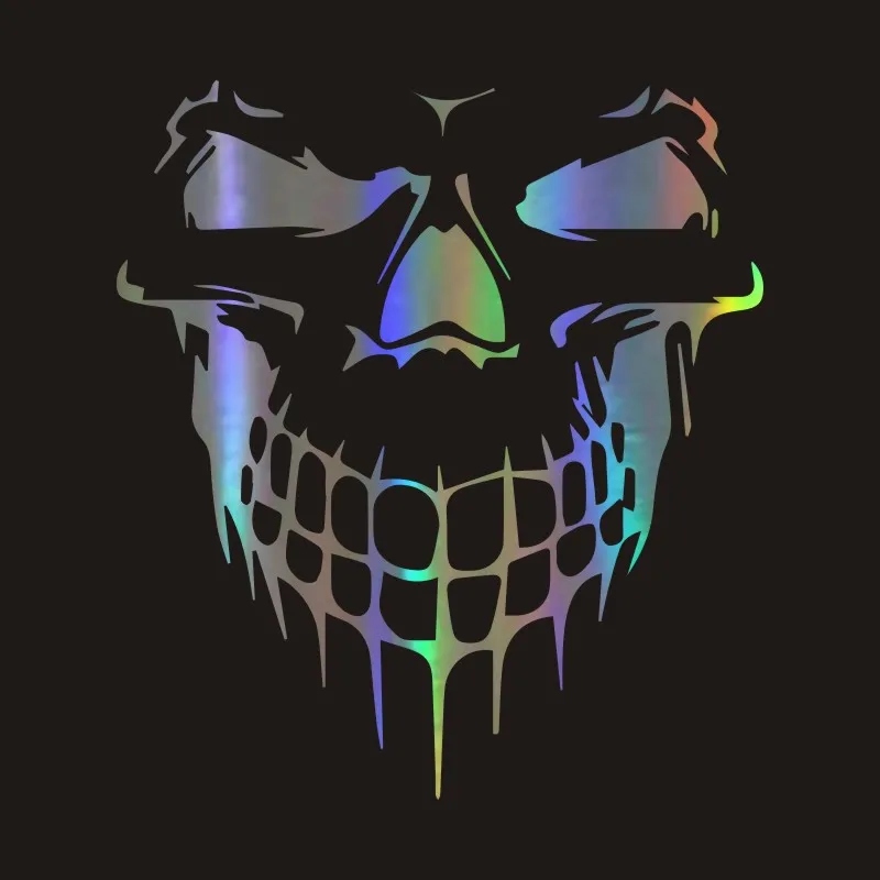 Car Stickers 15.9CM*17.7CM 3D Skull Sticker Motorcycles Decoration Reflective Custom | Автомобили и мотоциклы