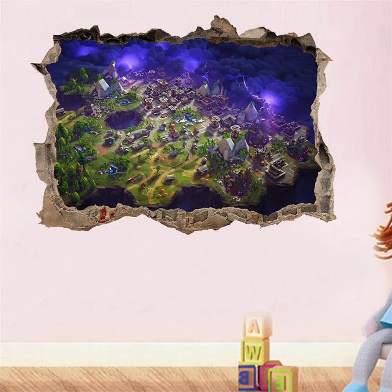 Мультфильм TPS выстрел игра 3D Наклейка на стену спальня гостиная настенное