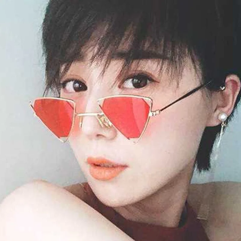 

New Summer Fashion Triangle Sunglasses Women Small Frame Okulary UV400 Shades Vintage Eyewear Outdoor Sun Protection Sun Glasses