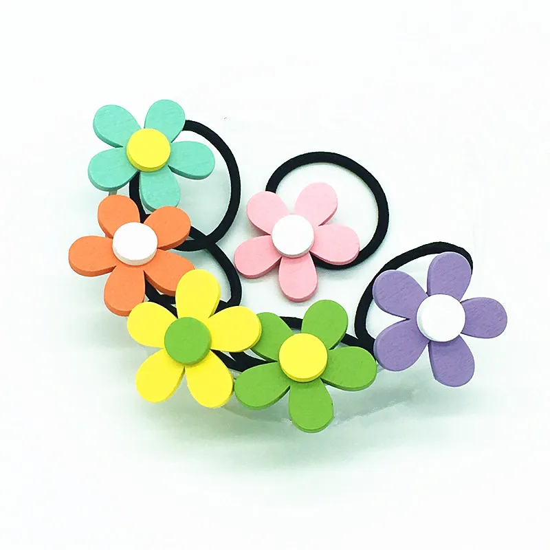 Элегантные объемные резинки для волос в виде цветка девочек Резинки Держатели