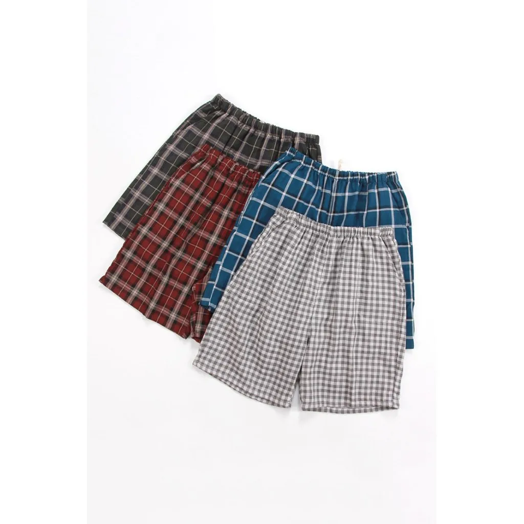 Летние Новые мужские хлопковые домашние брюки с пятью точками шорты двойные