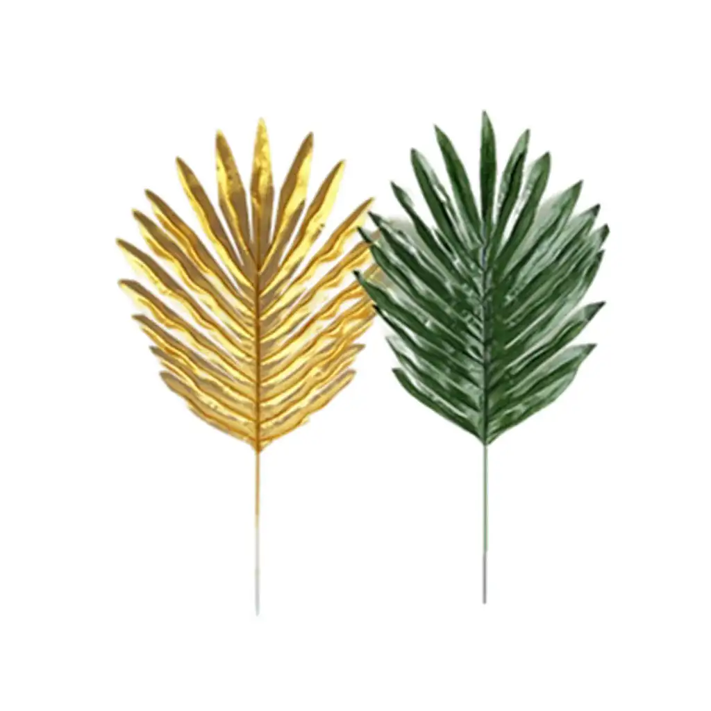

66 шт., 5 видов тропических листьев с стеблями, искусственные Пальмовые Листья для цветочной композиции