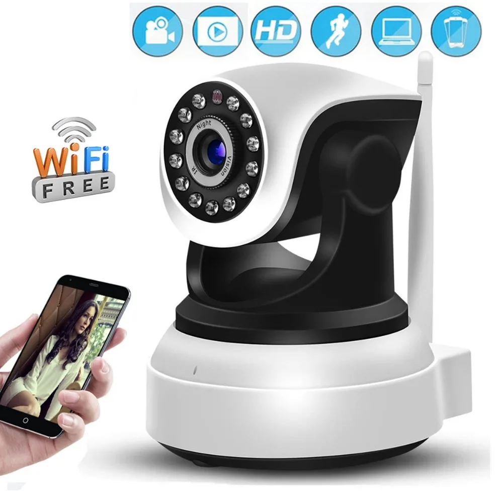 HD 1080P IP Камера Wi Fi Крытый видеонаблюдения панорамирования/наклона Беспроводной
