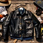 Фроде читайте описание! Мужская приталенная винтажная куртка Cidu из натуральной итальянской тосканной коровьей кожи азиатского размера