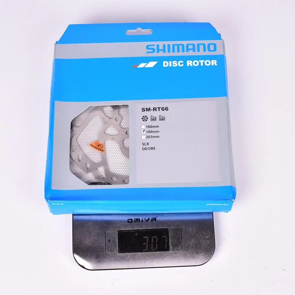 SHIMANO SM-RT66 дисковый тормозной ротор 6 Болт 160 мм 180 мм 203 мм MTB горный велосипед Deore SLX RT66 велосипед дисковый ротор