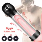 6 режимов увеличения мужского пениса, Мужской мастурбатор, Искусственный Мужской Массажер для пениса, увеличитель, вакуумный насос для пениса, игрушки для эрекции для взрослых 18