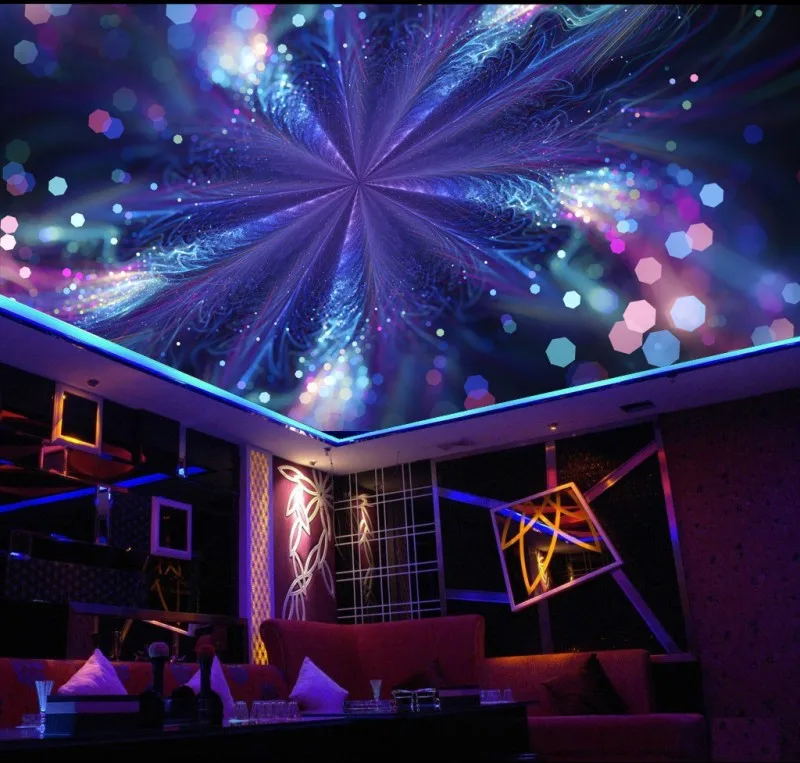 Пользовательские потолки абстрактные синие красочные спиральные Модные