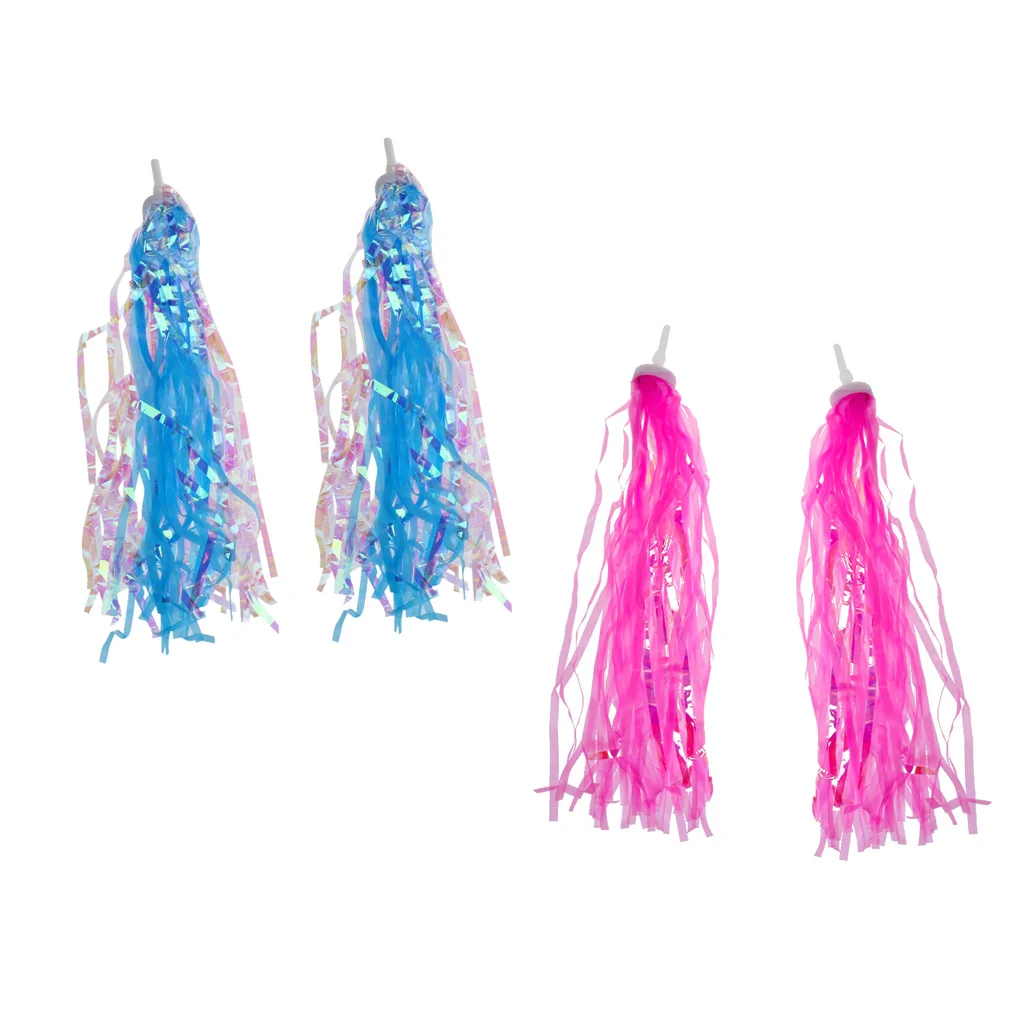 

4Pc Bike Handlebar Streamers Kid's Bicycle Handlebar Streamers Grips Tassels