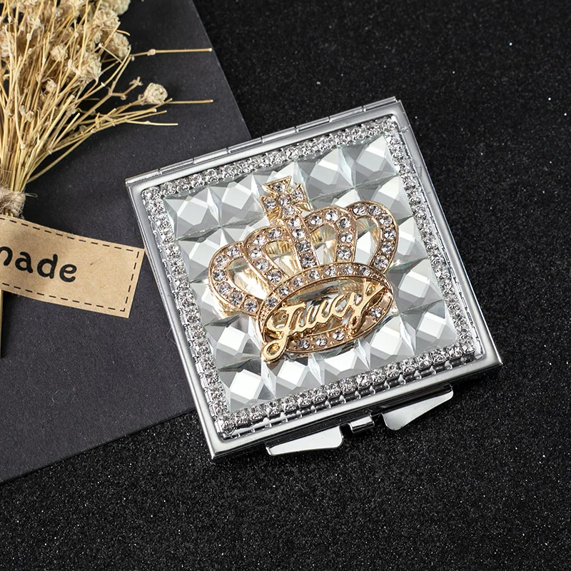 Мини карманный косметическое зеркало для макияжа 2 стороны складной ручной