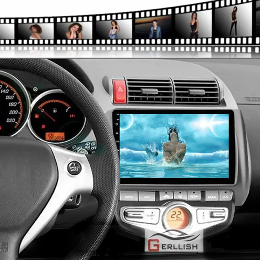 9 дюймовый Автомобильный GPS навигационный радиоприемник Android для 2006 Honda Jazz City Auto AC