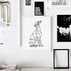 Минималистичный абстрактный постер с собакой, итальянская греyhound, настенная Картина на холсте, картина с оленем, скандинавские настенные картины для гостиной, домашний декор