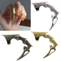 punk brass knuckle armor ring for men women cospaly jewelry gothic rock metal claw full finger joint ring