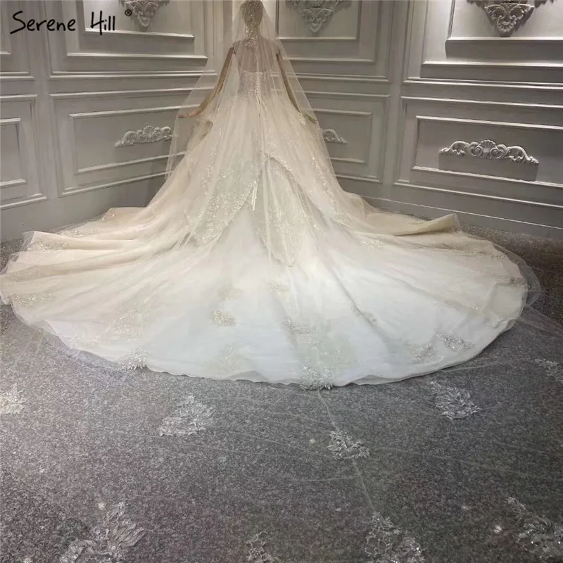 Ultimate Luxury Off Shoulder Sexy Wedding Dresses 2021 Dubai Champange Diamond Sequins Bridal Gowns HA2299 Custom Made | Свадьбы и