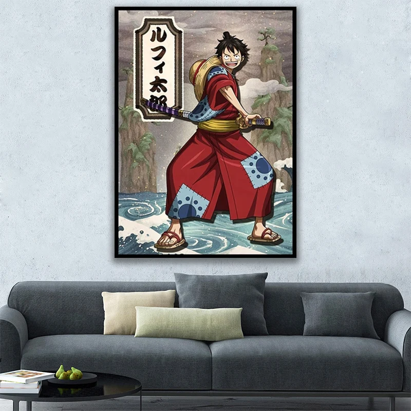 

HD Prints Wall Art One Piece Pictures Modern Home Decoration Modular Anime Canvas Painting Poster No Frame For Living Room