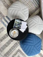 2019 nordic hexagon ottomans linen fabric ottomans foot stool ottomans long stool for exhibition clothing store living room