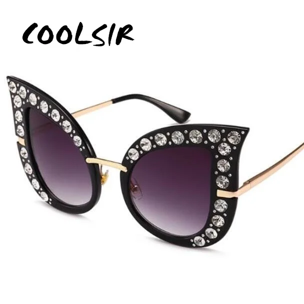 Женские винтажные солнцезащитные очки COOLSIR кошачий глаз в стиле ретро со