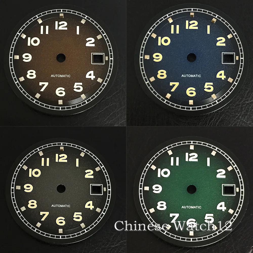 

31.5mm sterile dial luminous watch dial fit ETA 2836 2824 Mingzhu DG2813 3804 Miyota 8205 8215 821A Seagull 1612 movement