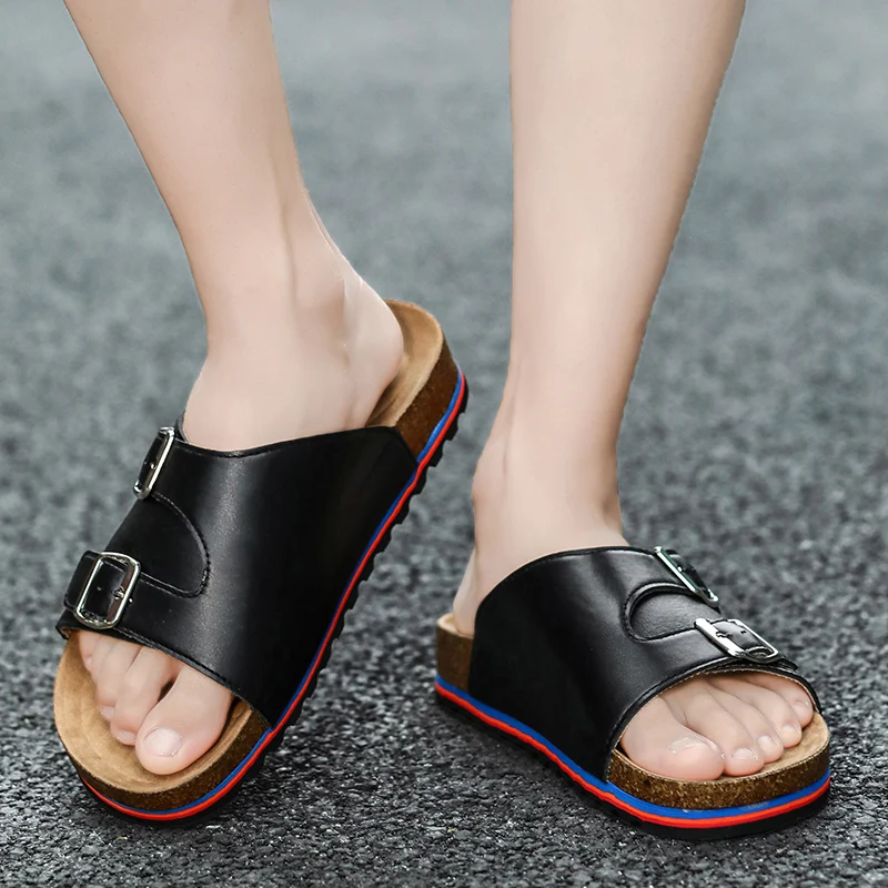 

Thick Bottom Men's Shoes Men Light Breathable Indoor Slippers Casual Non-slip Formal Summer High Quality Simplicity Soft