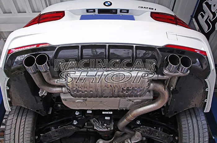 Задний диффузор из углеродного волокна в стиле P 4 трубы для BMW 3-Series F30 M-TECH M-Sport