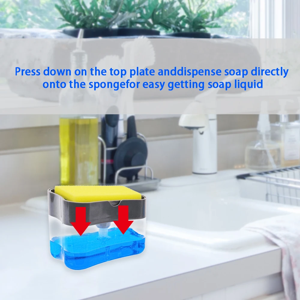 Кухонная фотоемкость автоматическая губчатая пластиковая коробка 2 в 1 с